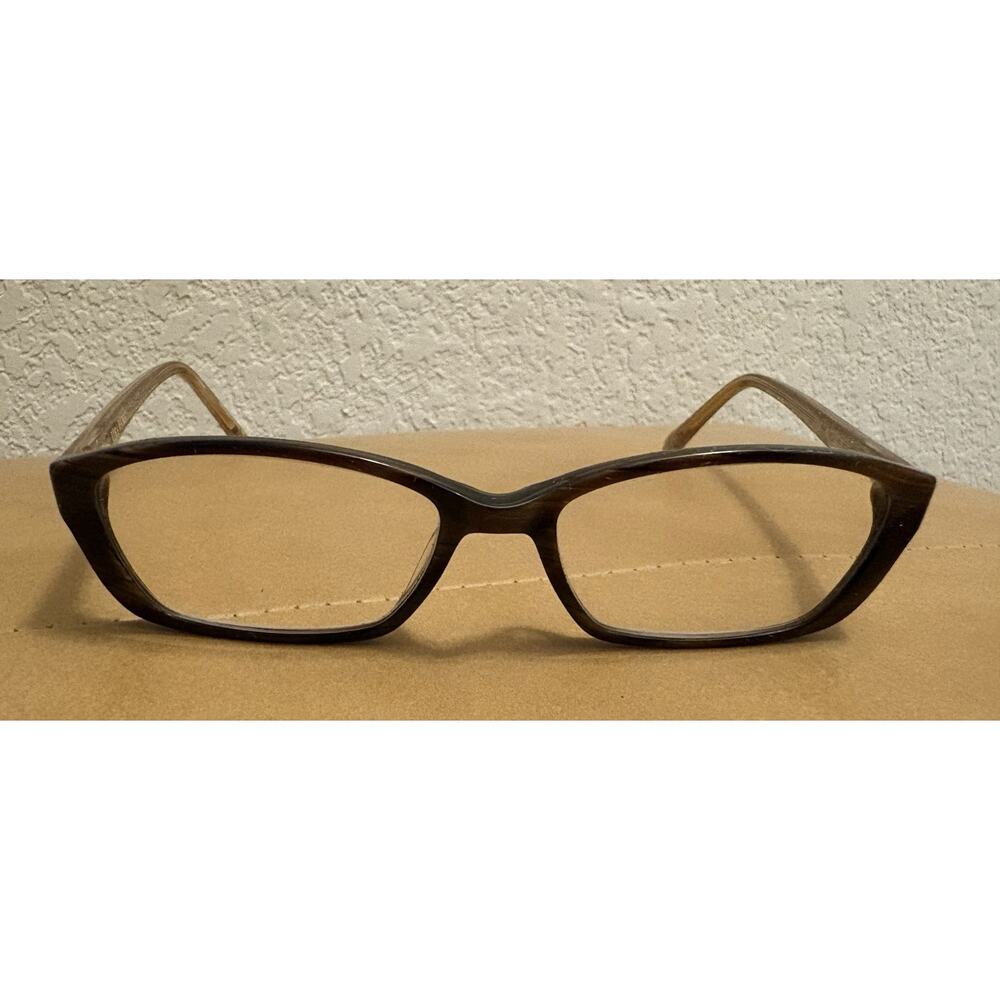 Vera Wang V 366 Full Rim Eyeglasses Frames Brown Gold Glitter 52-16-135